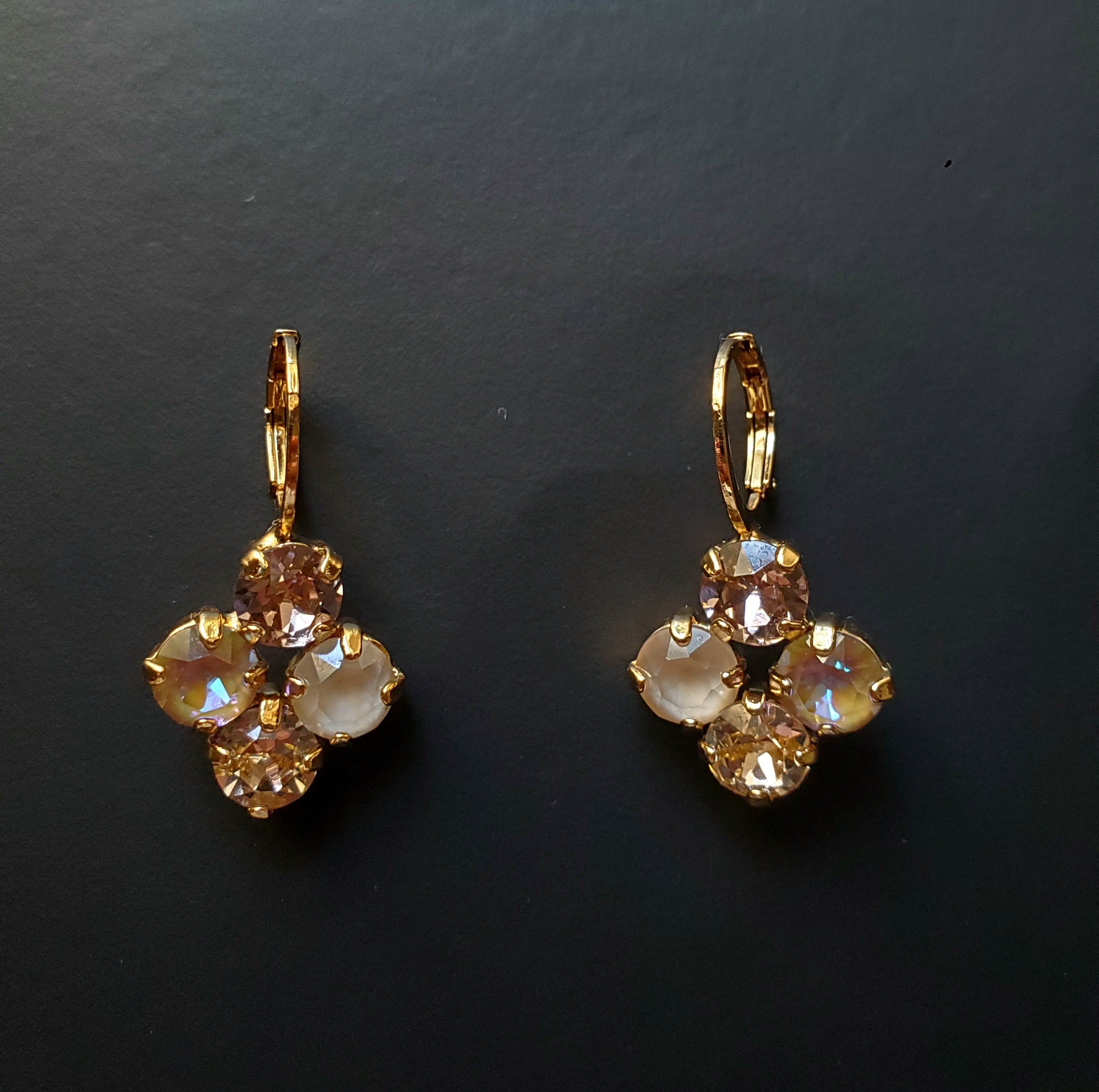 Boucles d'Oreilles Vintage En Or Et Pierres Fines Boucles d'Oreilles Vintage En Or Et Pierres Fines